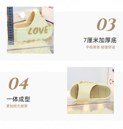 Feerldi nouveau 2025 blanc rose nœud papillon pantoufles femme haute plate-forme EVA diapositives sandales de créateur sabots de plage femmes ascenseur chaussure