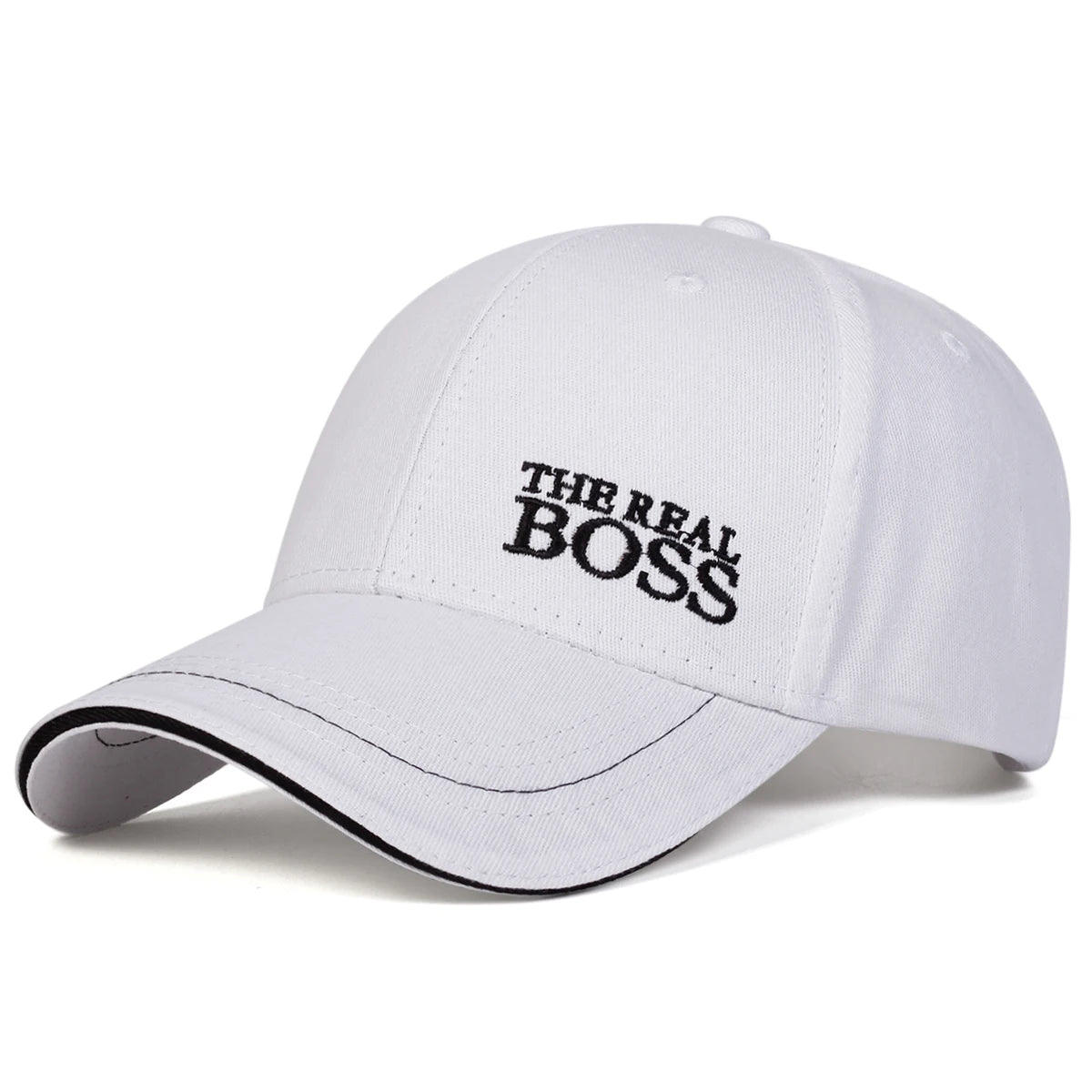 THE REAL BOSS-Casquettes de baseball brodées de lettres, chapeaux décontractés réglables, chapeau hip hop, chapeau de protection solaire, unisexe, printemps et automne, extérieur