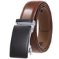 Ceinture de surintendant en cuir de vache véritable pour homme, accessoire de marque, décontracté, automatique, noir, rouge, marron