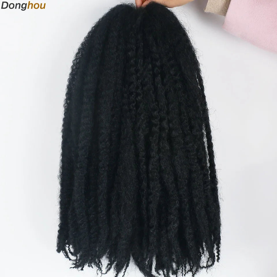 Marley Hair 18 pouces cheveux synthétiques tressés Marley Ombre noir brun blond gris 350 pour cheveux tressés Afro Kinky Marley Twist