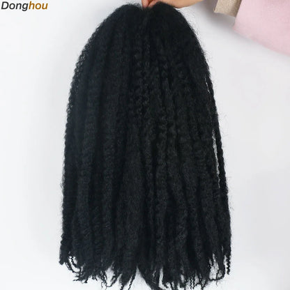 Marley Hair 18 pouces cheveux synthétiques tressés Marley Ombre noir brun blond gris 350 pour cheveux tressés Afro Kinky Marley Twist