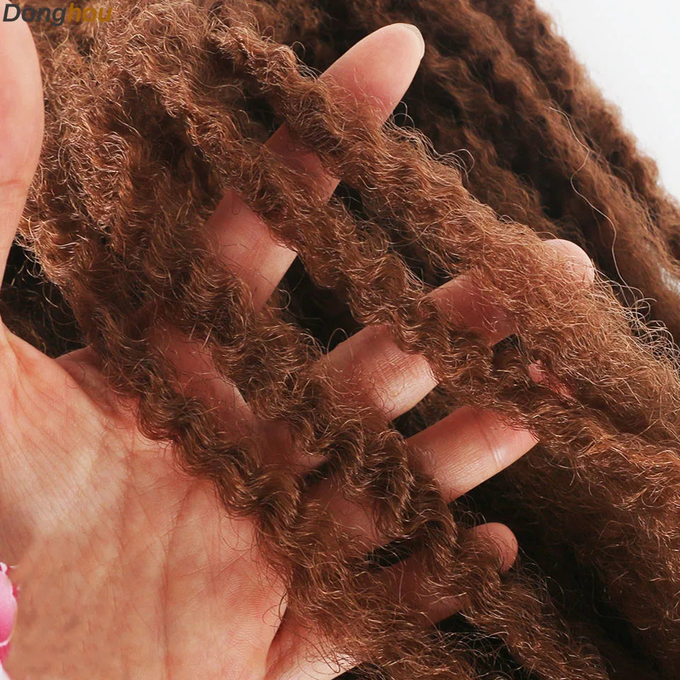 Marley Hair 18 pouces cheveux synthétiques tressés Marley Ombre noir brun blond gris 350 pour cheveux tressés Afro Kinky Marley Twist