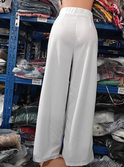 Pantalon Bootcut élégant taille haute, jambes larges, mode européenne et américaine, pantalon évasé Simple pour femmes, été 2023