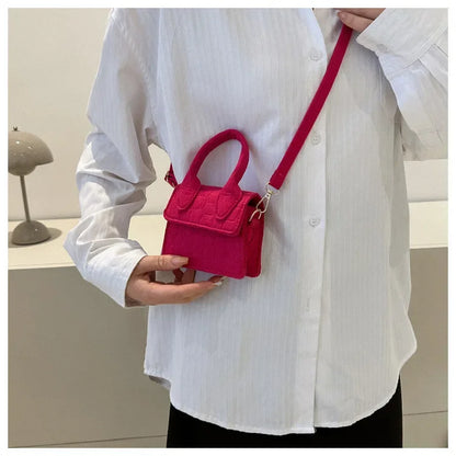 Sac à main en feutre coloré pour femme, mini sacs à main, sac à bandoulière, motif pierre, initié