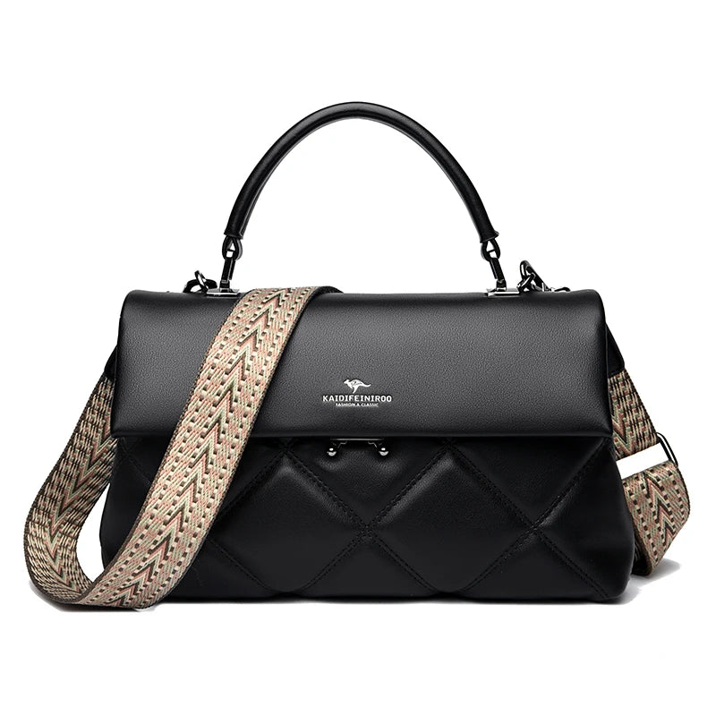 Sacs à main coréens en cuir souple pour femmes, sacs à bandoulière polyvalents, créateur de marque de luxe, mode initiée pour dames, nouvelle tendance