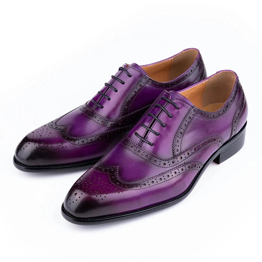 Chaussures Oxford faites à la main pour hommes, chaussures Derby à lacets, cuir véritable, élégantes, carrées, artisanat, fête de mariage, nouvelle tendance, mode