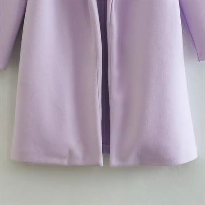 UNIZERA2023-Manteau mi-long pour femme, col trempé, col rabattable, manteau Open Smile, polyvalent, nouveau, automne et hiver