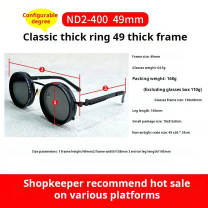 Lunettes de soleil de pêche à gradation réglable à 9 niveaux ND2-400 lunettes de soleil polarisées UV anti UV filtre ND avec ensemble de étuis à lunettes