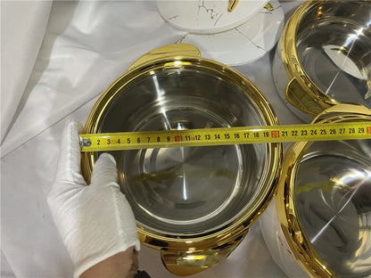 1.5/2/2.5L 3 pièces ensemble marmite alimentaire Pot boîte à déjeuner pour aliments chauds et froids Pot isolé thermique pour mariage fête de famille événement du Ramadan