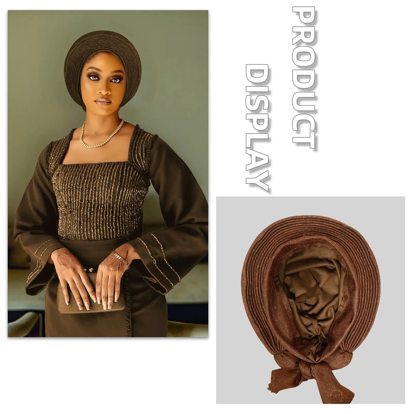 Casquette Turban plissée pour femmes africaines déjà fabriquées Auto Gele femme bandeau Nigeria dame chapeaux chapeau fête de mariage chapeaux