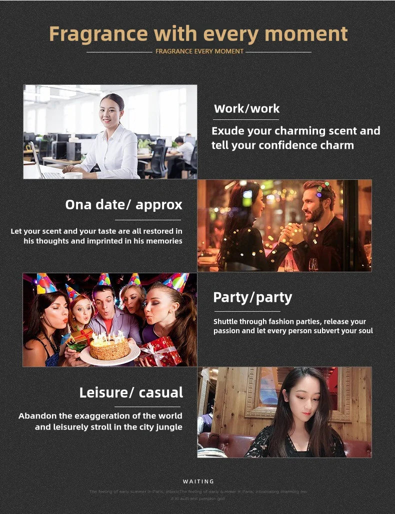 Parfum Durable à odeur d'agrumes fraîche, 50ml, pour dames, parfum haut de gamme, longue durée, saveur d'orange clair