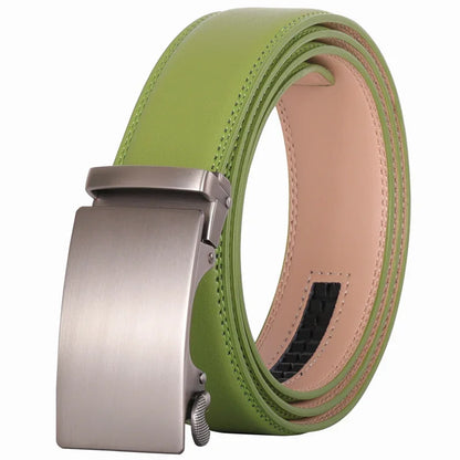 Plyesxale Ceinture en cuir marron hommes 2024 boucle automatique hommes Ceinture pour jean Style Vintage hommes ceintures de luxe Ceinture Homme B9