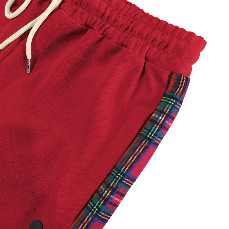 Pantalon en patchwork rayé pour homme, bouton latéral vintage, chimproximity, adt Straight fjMen, pantalon décontracté, printemps, automne, 2025