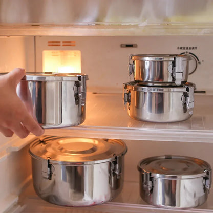 Boîte à déjeuner micro-ondes 350-3000ML, boîte à Bento Anti-fuite en acier inoxydable 304 de qualité alimentaire, boîte de pique-nique à forte étanchéité pour collations aux Fruits