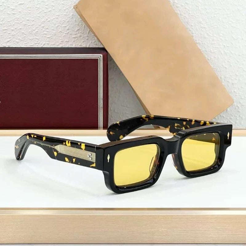 JMM ASCARlI lunettes de soleil carrées en acétate UV400 2025 lunettes photochromiques vintage de luxe pour hommes femmes voyage en plein air avec étui