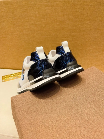 Designers Italie Chaussures d'abeilles décontractées pour hommes Mode de luxe Chaussures en cuir véritable pour affaires Baskets classiques de sport à lacets