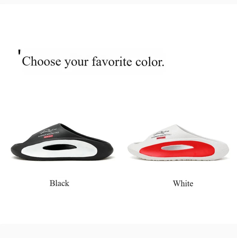 Pantoufles d'été pour hommes, semelle épaisse, douces, confortables, antidérapantes, respirantes, sandales de plage pour adolescents, garçons, chaussures de sport en plein air décontractées