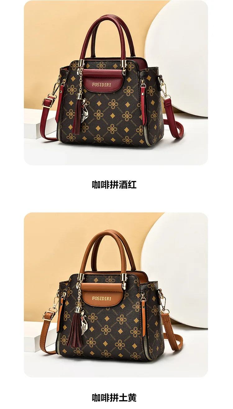 Sac à bandoulière en cuir Pu pour femmes, sacoches polyvalentes de grande capacité, sacs à fermeture éclair