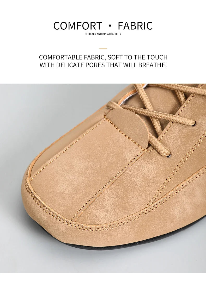 MAEDEF mocassins pour hommes léger conduite décontracté fond mince chaussures plates semelle souple confortable antidérapant à lacets chaussures de marche hommes