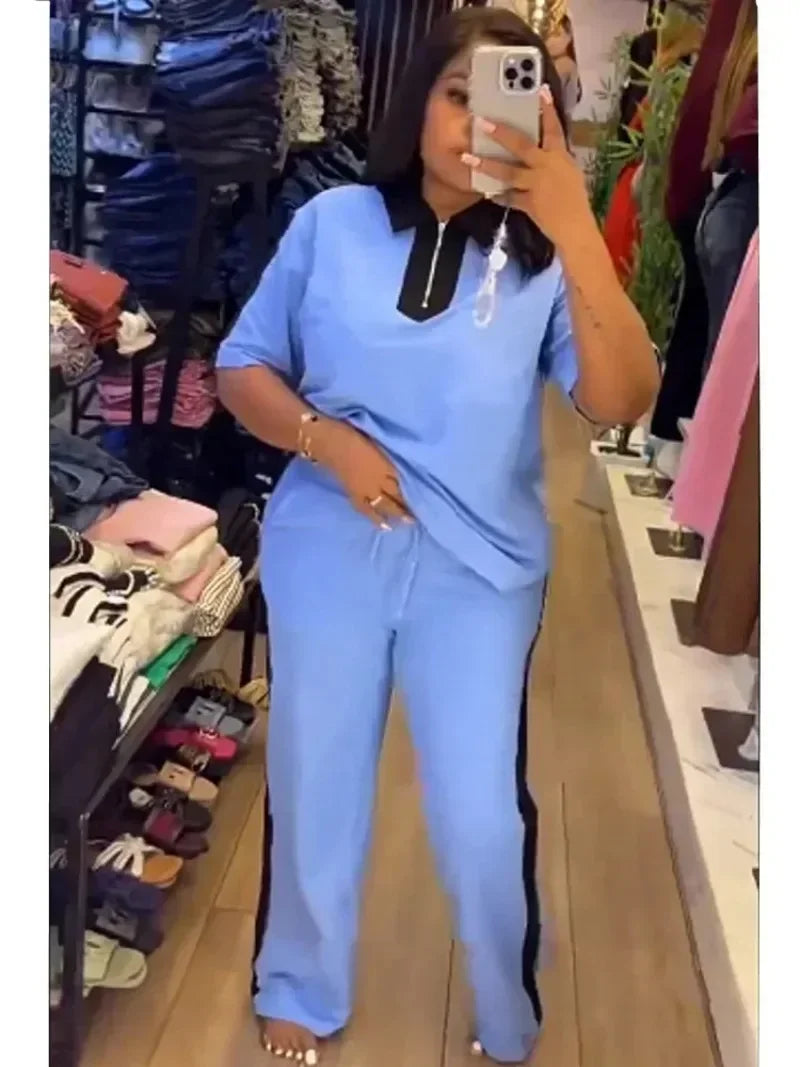 2 pièces femmes ensembles Dashiki africain nouveauté été automne correspondant ensembles deux pièces ensembles haut pantalon costumes tenues vêtements