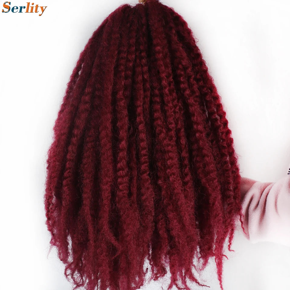 Marley Twist cheveux tressés pré - étirés pack de 1 - 6 ombre boucles africaines crochet cheveux tressés pour faux locs Jumbo Marley Twist cheveux