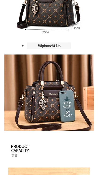 Sac à main à bandoulière alertes onale imprimé pour femme, sac à main à la mode, grande capacité, initié, rétro classique, urbain, nouveau