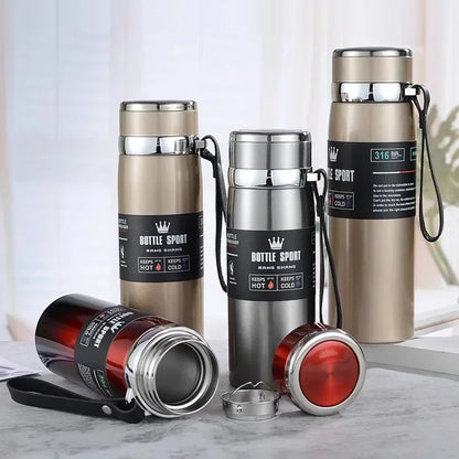 Bouteille d'eau thermique garder la bouteille d'eau froide et chaude Thermos pour café thé flacons sous vide bouteille Thermos en acier inoxydable cadeaux