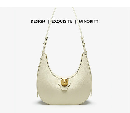 BAFELLI 2025 nouveau sac à main pour femmes série chat en cuir véritable marque de luxe mode rétro STYLE épaule HOBOS sacs à rabat femme