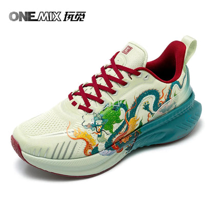 Onemix Designers originaux Style chinois chaussures de course pour hommes de luxe femmes chaussures respirant chaussures de sport mâle en plein air Sneaker