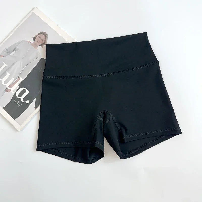 Short de motard de sport pour femmes, sensation nue, taille haute, Yoga, Push Up, Leggings de Fitness, contrôle du ventre, Slim