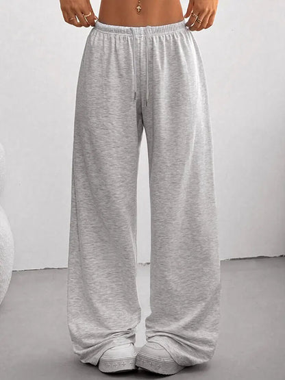 Nouveau pantalon femme Streetwear mode été mode à lacets décontracté mince polyvalent pantalon élégant dame tricoté vêtements de sport