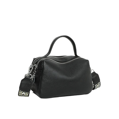 Sacs à bandoulière en cuir véritable pour femmes, fourre-tout Simple de bonne qualité, sac à main Vintage Boston, sacs à bandoulière, 2023