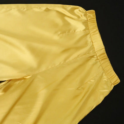 Ensemble 2 pièces pantalon pour femme, chemisier et pantalon Extra longs jaunes, mode élégante pour dames, tenues de dîner pour fête d'anniversaire, nouvelle collection 2025