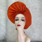 Turban de tête musulman pour femmes, Gele africain violet, casquettes déjà fabriquées, Auto Aso Oke, cravate de sauna Gele, chapeau rond pour dames, Z620-2 de fête
