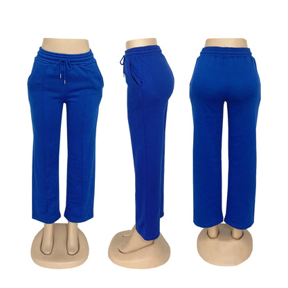 Pantalon femmes pantalons de survêtement pantalons longs cordon taille haute pantalon droit Y2k Streetwear épissure Capris décontracté survêtement 2025 Capris