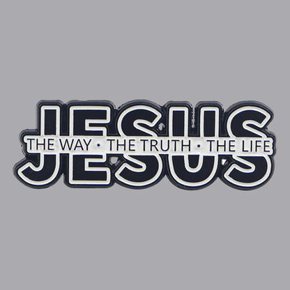 Broche en émail chrétien JESUS Way Truth Life, broches à revers, Badge sur sac à dos, accessoires pour vêtements, bijoux à la mode, cadeaux