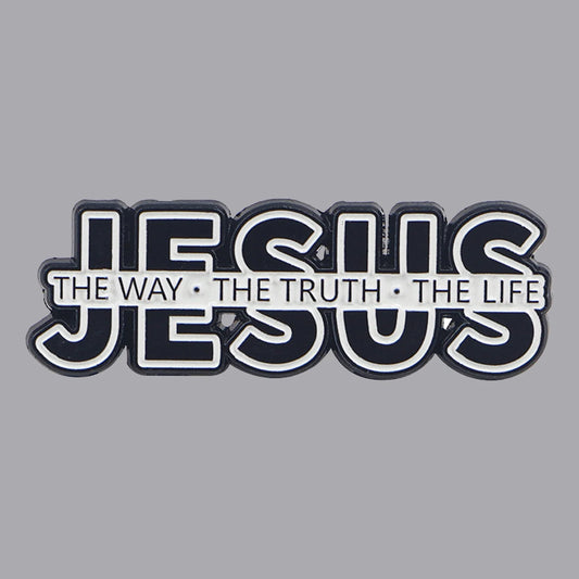 Broche en émail chrétien JESUS Way Truth Life, broches à revers, Badge sur sac à dos, accessoires pour vêtements, bijoux à la mode, cadeaux