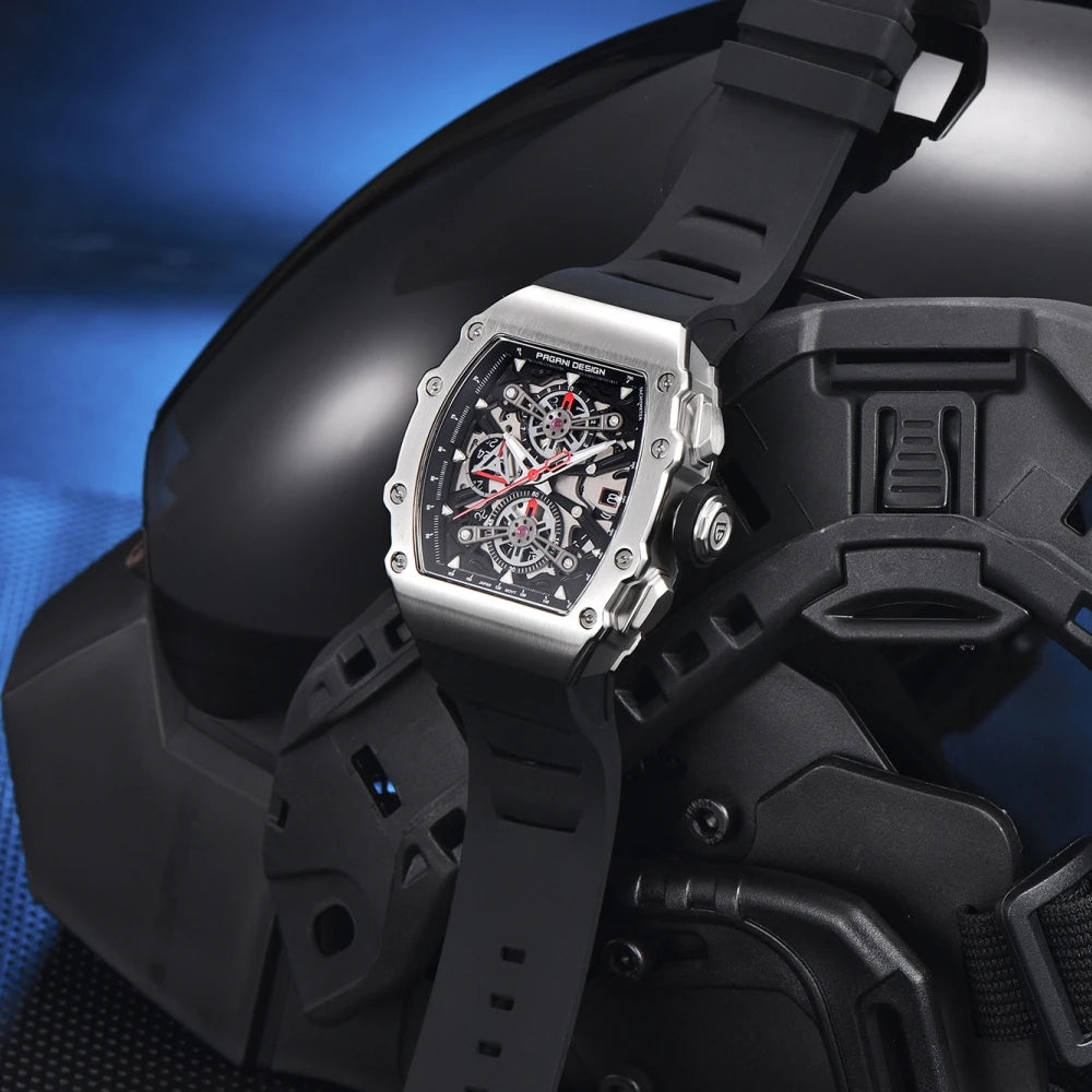 PAGANI DESIGN 2023 nouveau 40MM baril creux mode décontracté hommes montres à Quartz saphir verre montres à Quartz chronographe horloge