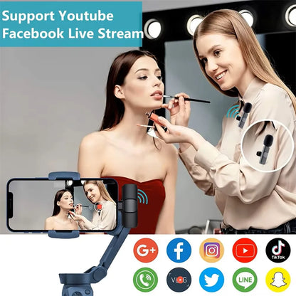 Microphone Lavalier sans fil, Mini micro d'enregistrement Audio et vidéo Portable pour iPhone Android, diffusion en direct et jeu