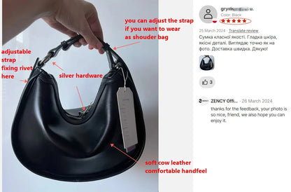 Zency Premium en cuir véritable femmes Sac à main de luxe Hobo Sac grande capacité mode épaule Bolsa pour femme amant fille cadeau Sac