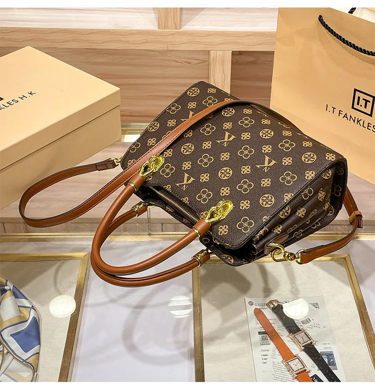 Sac à main de marque de luxe pour femmes, sac à main pour maman, Texture de haute qualité, rétro, épaule simple diagonale, grande capacité, nouvelle collection 2025