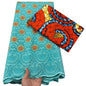 Tissu africain en dentelle de Voile suisse, 2.5 + 3 yards, véritable cire pour coudre une robe de soirée, nouvel arrivage