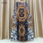 Mode nouveau Style fleur manches africain Dashiki imprimé fleuri taille ceinture coton Caftan dame été Maxi robes décontractées robes