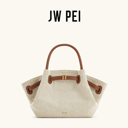 JW PEI 2025New femmes toile marron bandoulière sac à bandoulière Mini cuir végétalien sac fourre-tout sac à main boulette sac en cuir de haute qualité