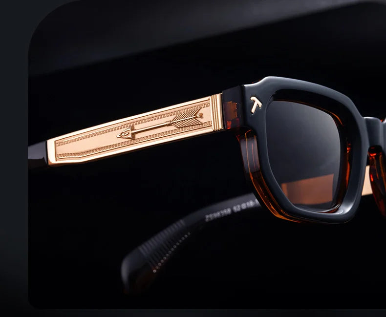 Polarisées Carré Punk lunettes de Soleil Hommes 2025 De Luxe Marque Classique Rectangle Lunettes De Soleil UV400 Conduite Lunettes De Mode En Plein Air Nuances