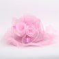 Femmes élégantes chapeau de soleil Organza Fedoras été chapeaux de soleil femmes Kentucky Derby large bord casquette de plage mariage Cocktail thé fête chapeaux