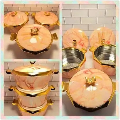 3 pièces ensemble boîte d'isolation alimentaire isolé thermique marmite boîte isolation Pot boîte à déjeuner conservation de la chaleur