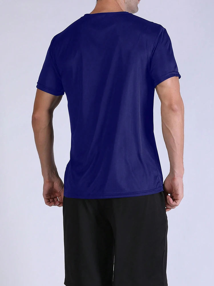 T-shirt de sport à séchage rapide ultraléger pour homme, haut léger, respirant, solide, document, entraînement de fitness, entraînement, course à pied, salle de sport