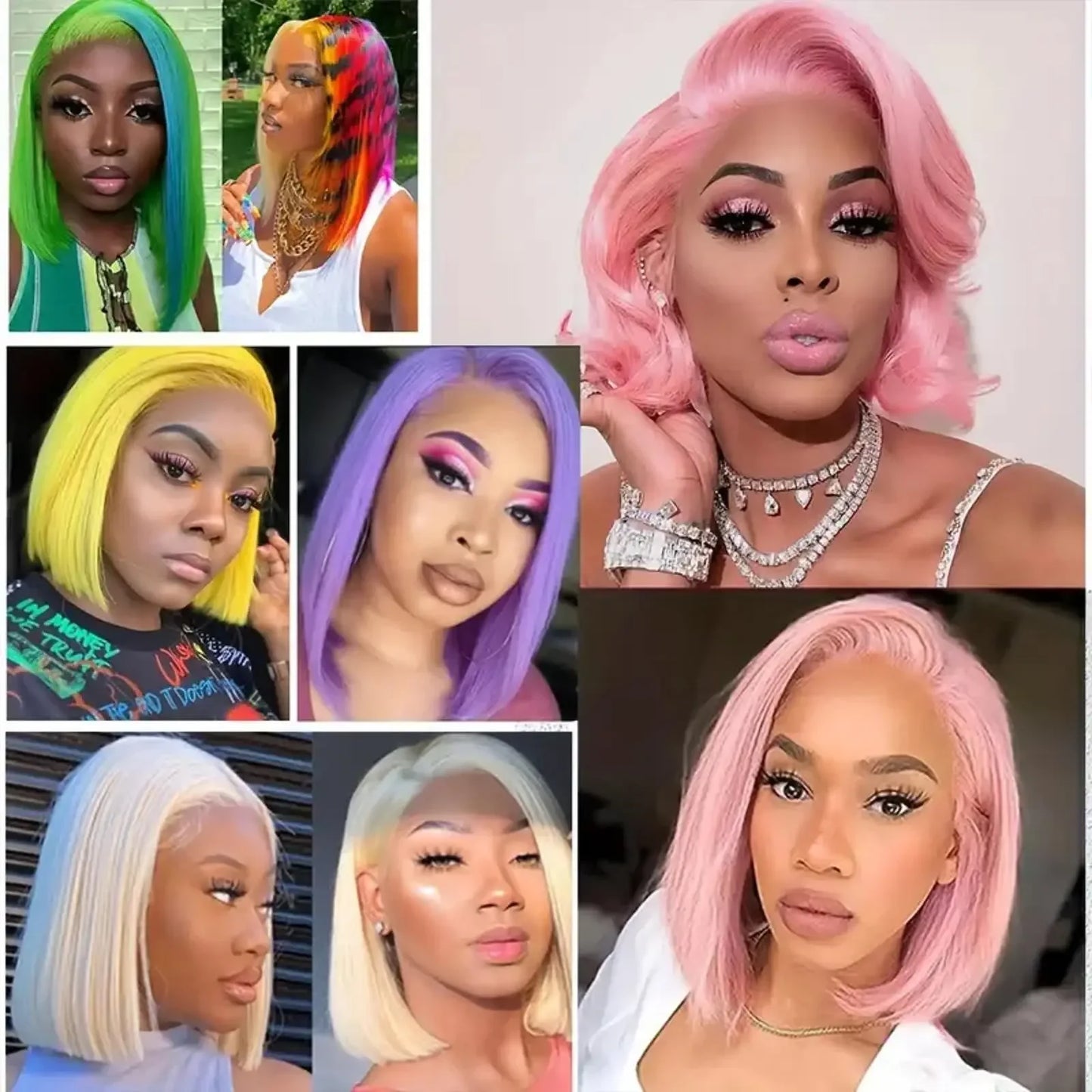 613 Blonde Bob perruques cheveux humains court droit 13X4 HD dentelle avant perruques coloré brésilien 100% cheveux humains 16 pouces cosplay 200% perruque brésilienne	cheveux humain naturel perruque courte
