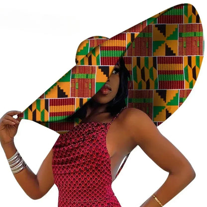 Chapeau de plage africain pour femmes, casquette Ankara à large bord, protection solaire, produit personnalisé, mode estivale